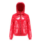 Damen glänzende Winterjacke EB