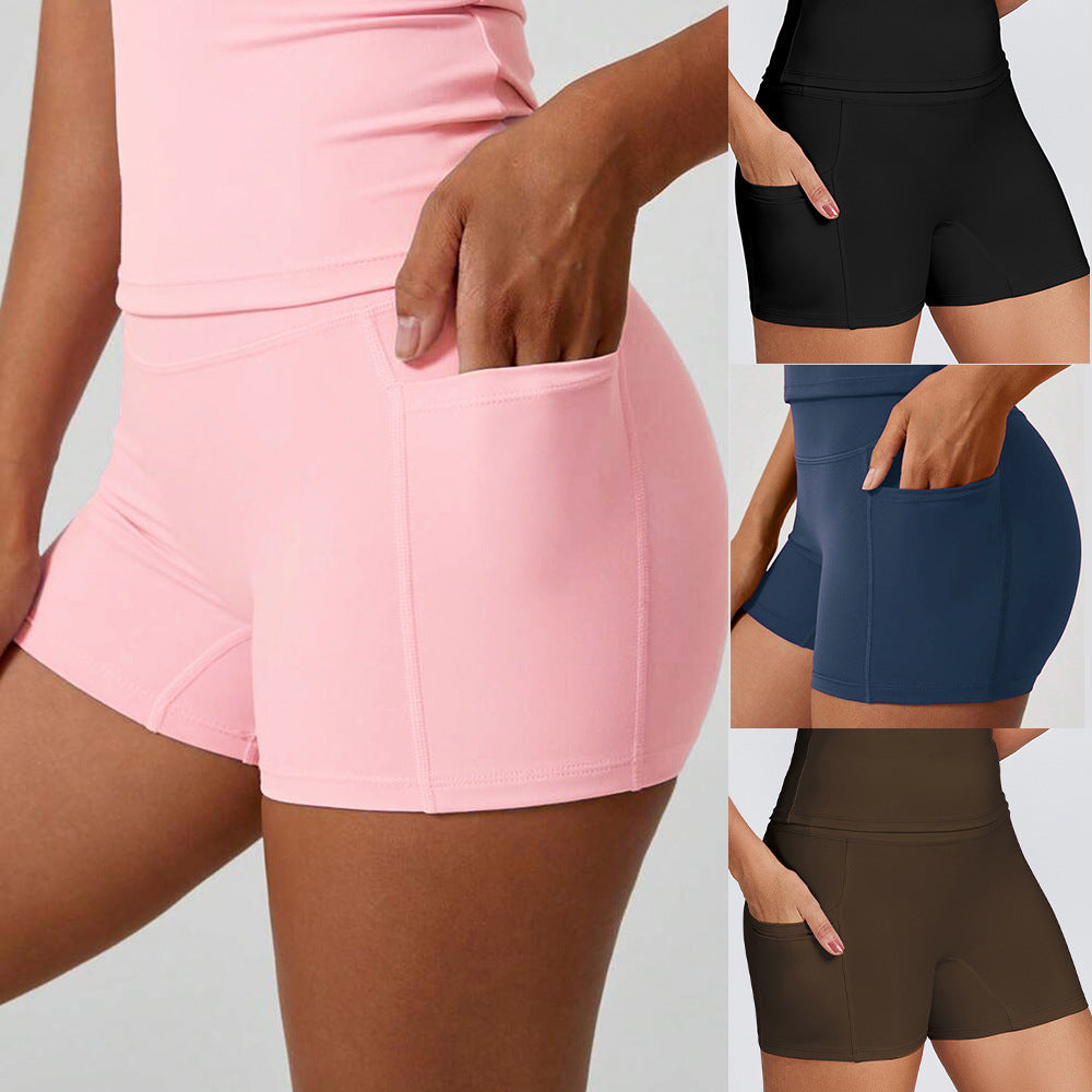 Sportliche Damen-Kompressionsshorts mit praktischen Seitentaschen