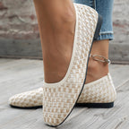 Damen Bequeme Ballerinas mit trendigem Wabenmuster und elastischem Einstieg EB