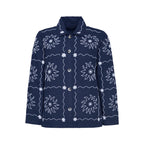 Damen Bomberjacke mit floralem Print und Knopfverschluss EB