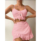 Damen Crop-Top und Rock Set EB