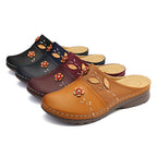 Damen Bequeme Clogs mit floralem Design und ergonomischem Fußbett EB