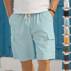 Herren-Utility-Shorts aus Cord mit elastischem Bund