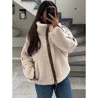 Damen Fleecejacke mit stylischen Details EB