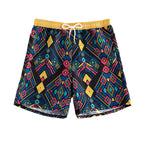 Damen-Badeshorts mit geometrischem Muster