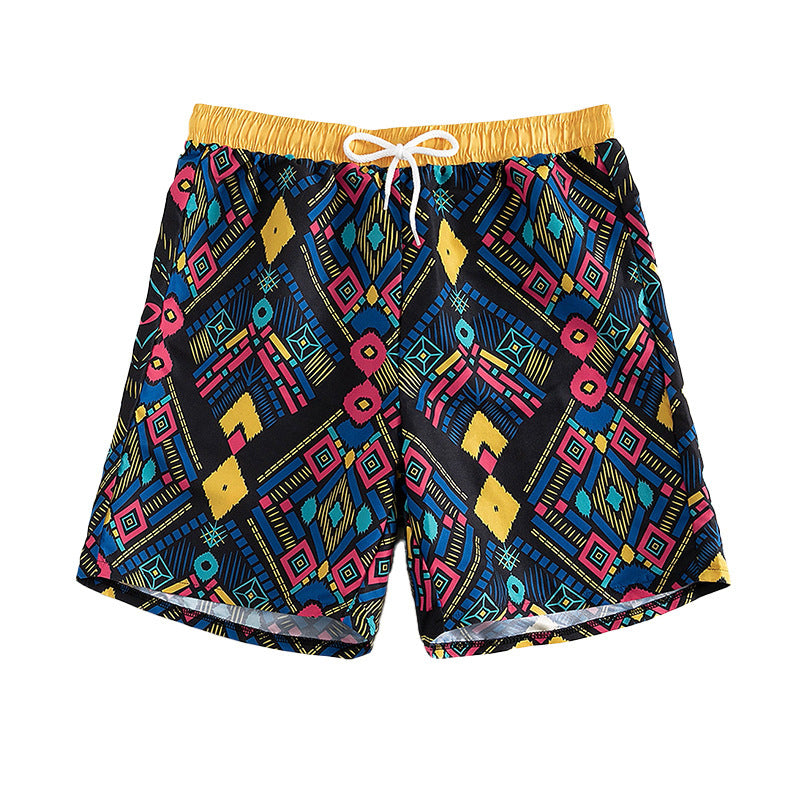 Damen-Badeshorts mit geometrischem Muster
