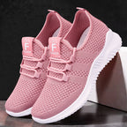 Damen Atmungsaktive Lauf- und Freizeitschuhe mit elastischem Strickoberteil EB