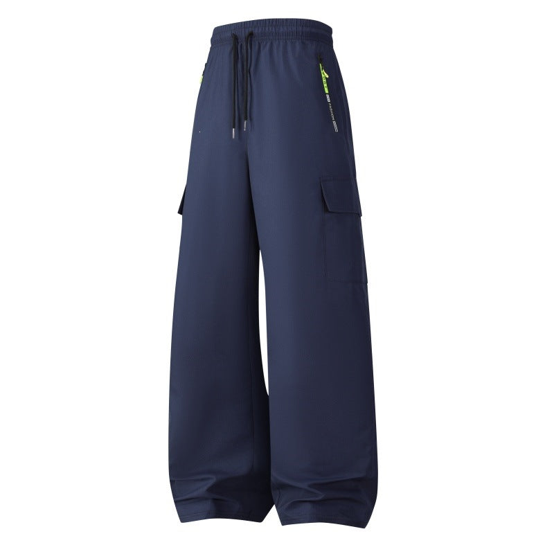 Herren Cargo-Shorts mit elastischem Bund, Kordelzug und Reißverschlusstaschen
