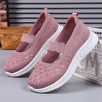 Damen Bequeme Slip-On Ballerinas mit floralen Details EB