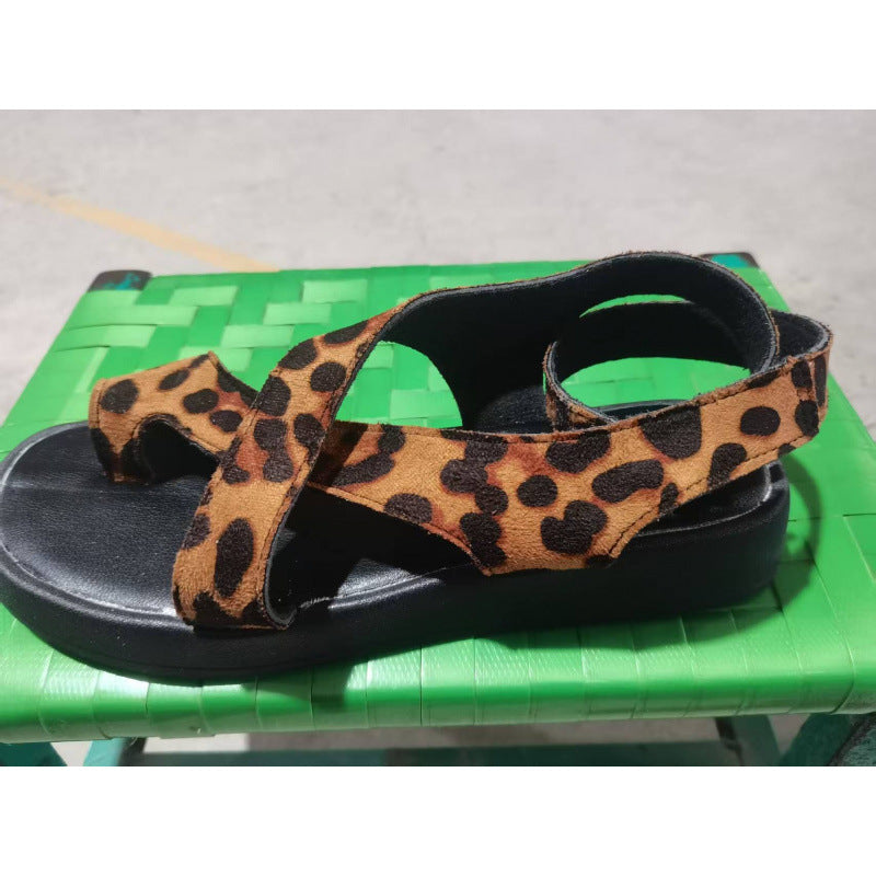 Damen Bequeme Riemchen-Sandalen mit ergonomischer Fußbett und flexiblem Riemendesign EB