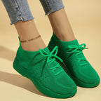Damen atmungsaktive Slip-On Sportschuhe mit flexiblem Obermaterial EB
