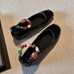 Damen Ballerina-Schuhe mit verspieltem Riemendetail und bequemer Sohle EB