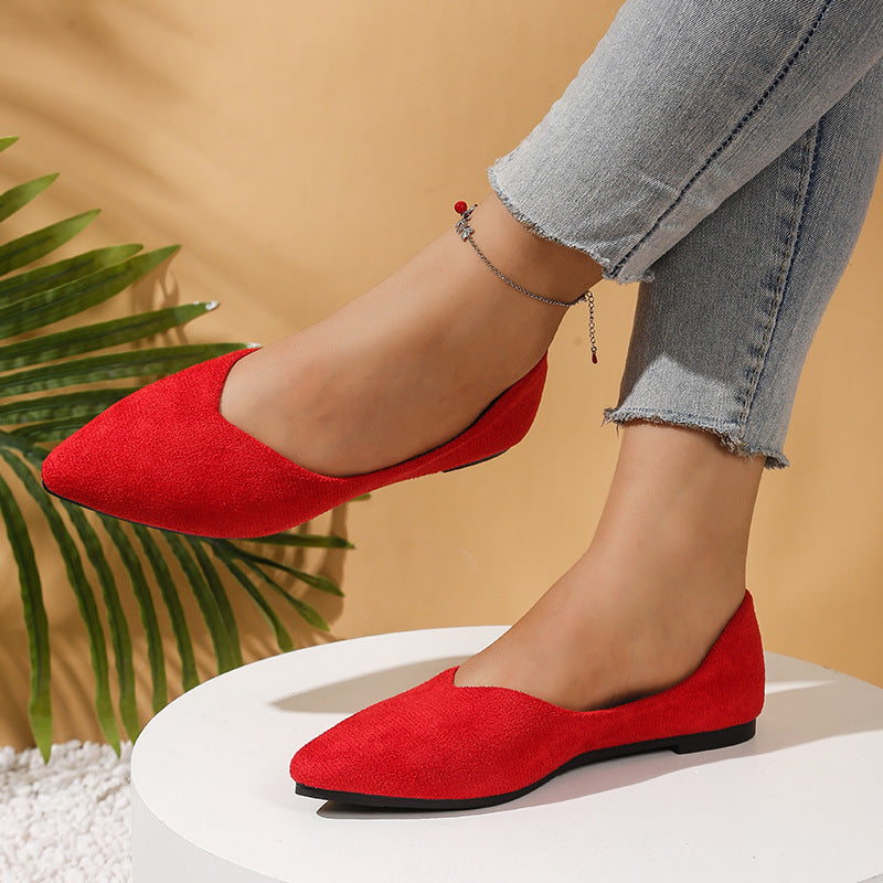 Damen Elegante Ballerinas mit flexiblem Fußbett und spitz zulaufendem Design EB