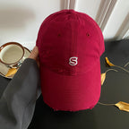 Unisex-Baseballkappe mit Stickerei im Used-Look