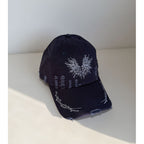 Snapback-Cap für Damen mit Grafik und Distressed-Optik