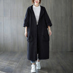 Damen Oversized Kapuzenmantel mit praktischen Taschen EB