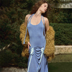 Damen Elegantes Maxikleid mit raffinierten Rüschendetails und schmalem Rücken EB