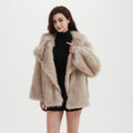 Damen Kuschliger Faux-Fur Mantel EB