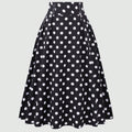 Damen Eleganter Midirock mit Polka Dots EB