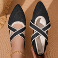 Damen elegante Ballerinas mit kreuzendem Riemen und atmungsaktivem Obermaterial EB