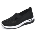 Damen bequeme Slip-On Schuhe mit atmungsaktiver Strickoberfläche EB