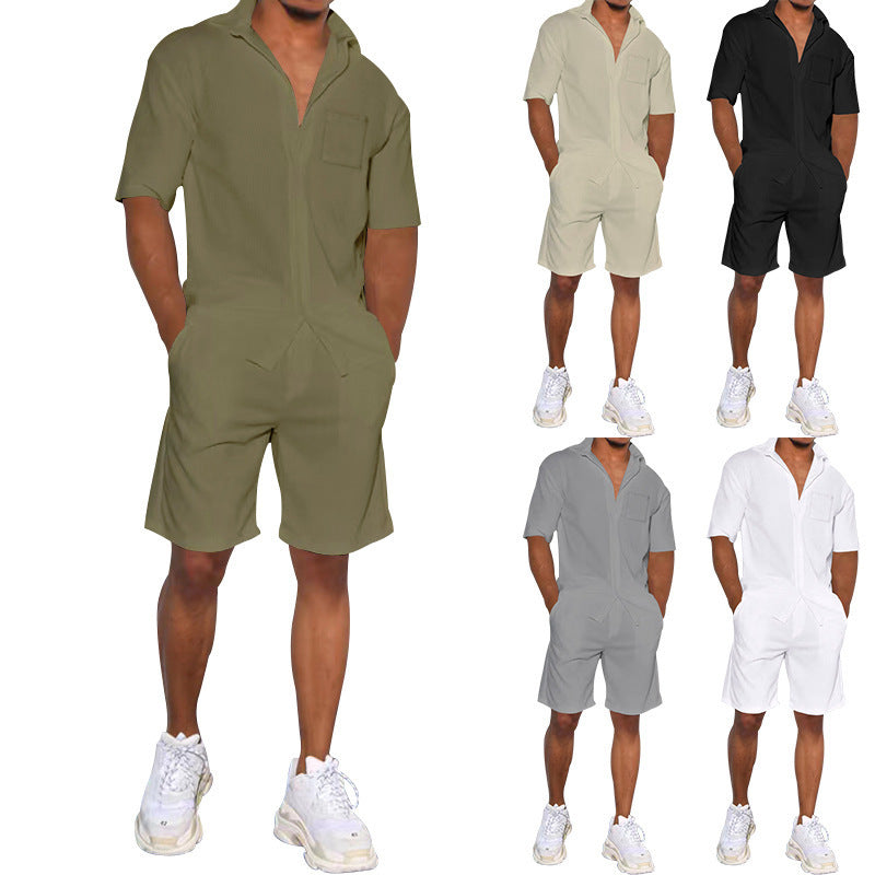 Herren-Resort-Set mit kurzärmeligem Hemd und Bermuda-Shorts