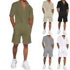 Herren-Resort-Set mit kurzärmeligem Hemd und Bermuda-Shorts