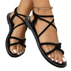 Damen Badesandalen mit modischem Riemendesign EB