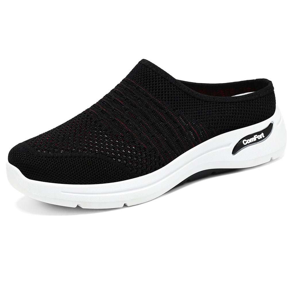 Damen Bequeme und atmungsaktive Clogs mit elastischem Obermaterial EB