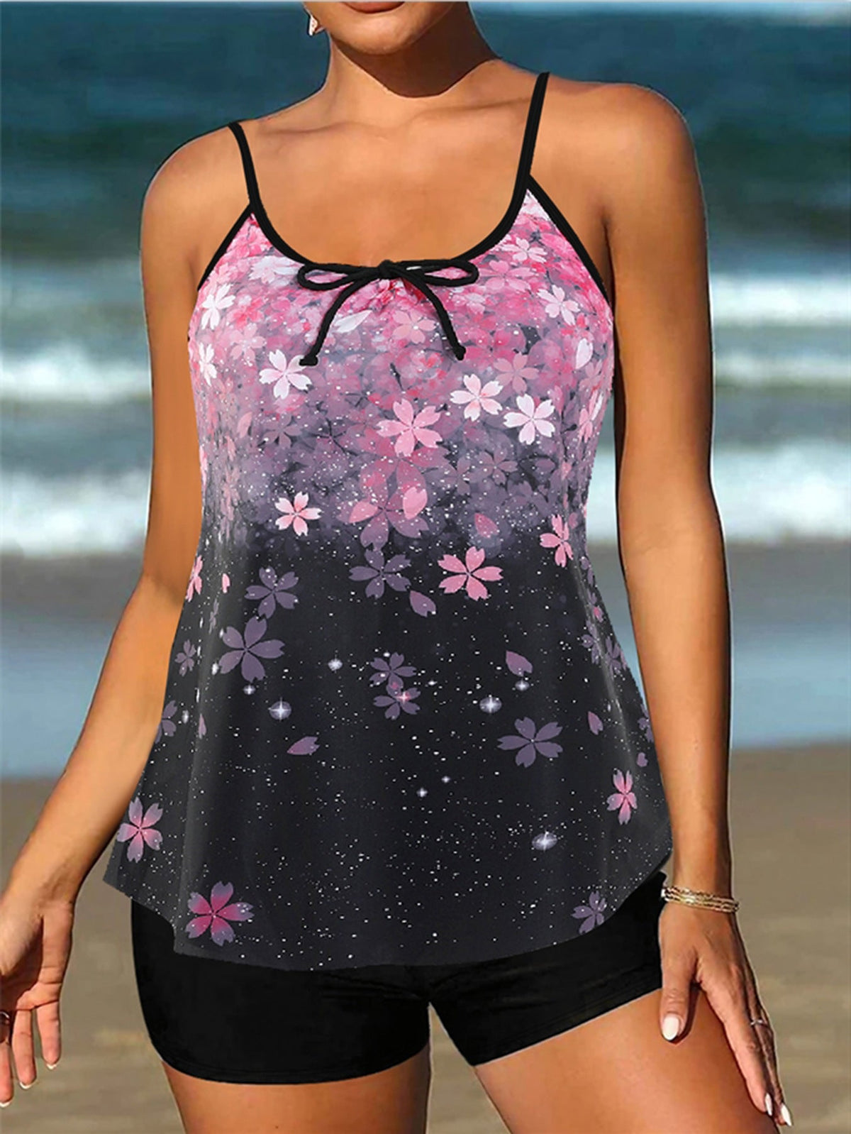 Lässiges Strand-Top mit Shorts für Damen