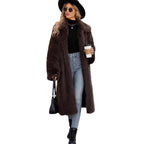 Damen Flauschiger Oversized-Mantel mit modernem Schnitt EB