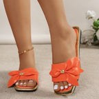 Damen Badesandalen mit eleganter Schleifenapplikation EB