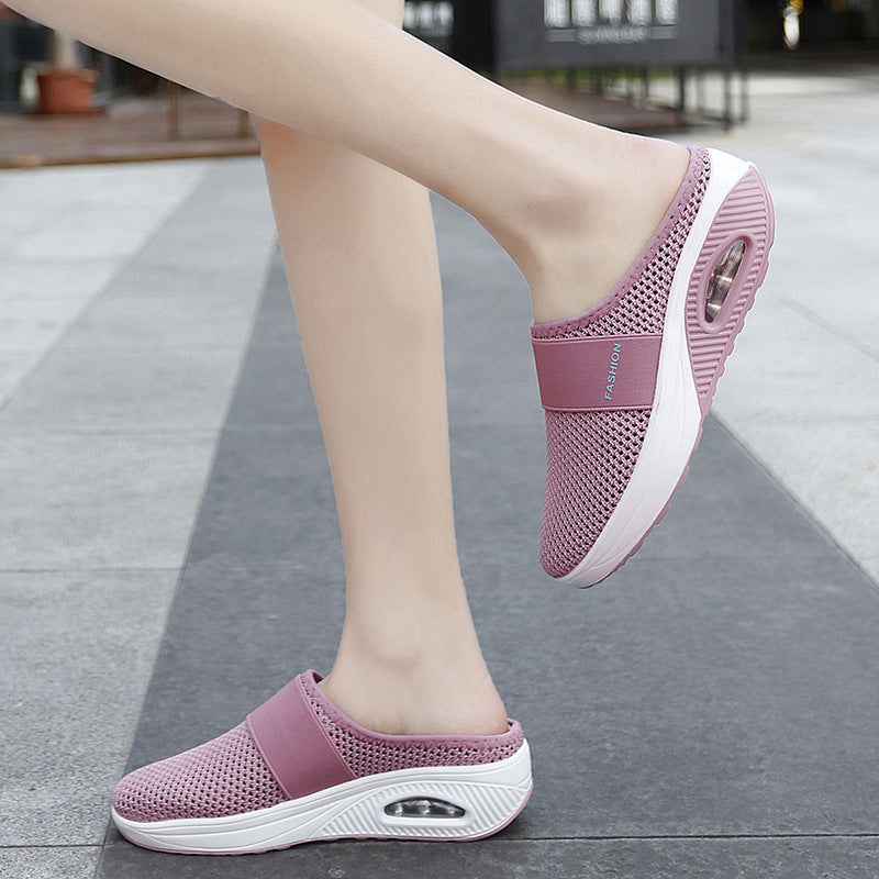 Damen atmungsaktive Slip-On Clogs mit elastischem Riemendesign EB