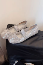 Damen elegante Ballettschuhe mit Pailletten EB