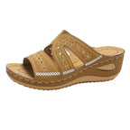 Damen Bequeme Clogs mit floralem Design und ergonomischer Sohle EB