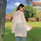 Damen Longstrickjacke mit lässigem Schnitt und weiten Ärmeln EB