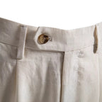 Herren nan lässige Leinenshorts mit Umschlag und Bundfalten EB