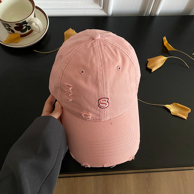 Unisex-Baseballkappe mit Stickerei im Used-Look