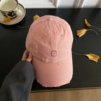 Unisex-Baseballkappe mit Stickerei im Used-Look