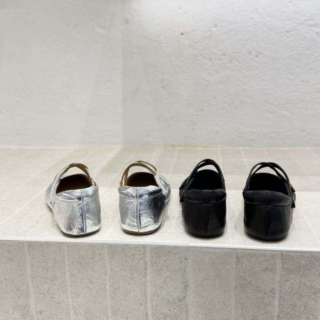 Damen Ballerinas mit verstellbarem Riemchen und elastischer Innensohle EB