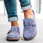Damen Mokassins mit modischem Schnallen-Detail und bequemer Sohle EB
