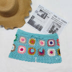 Häkelshorts mit Granny-Square-Muster für Damen