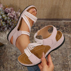 Damen bequeme Sandalen mit ergonomischem Riemen-Design EB