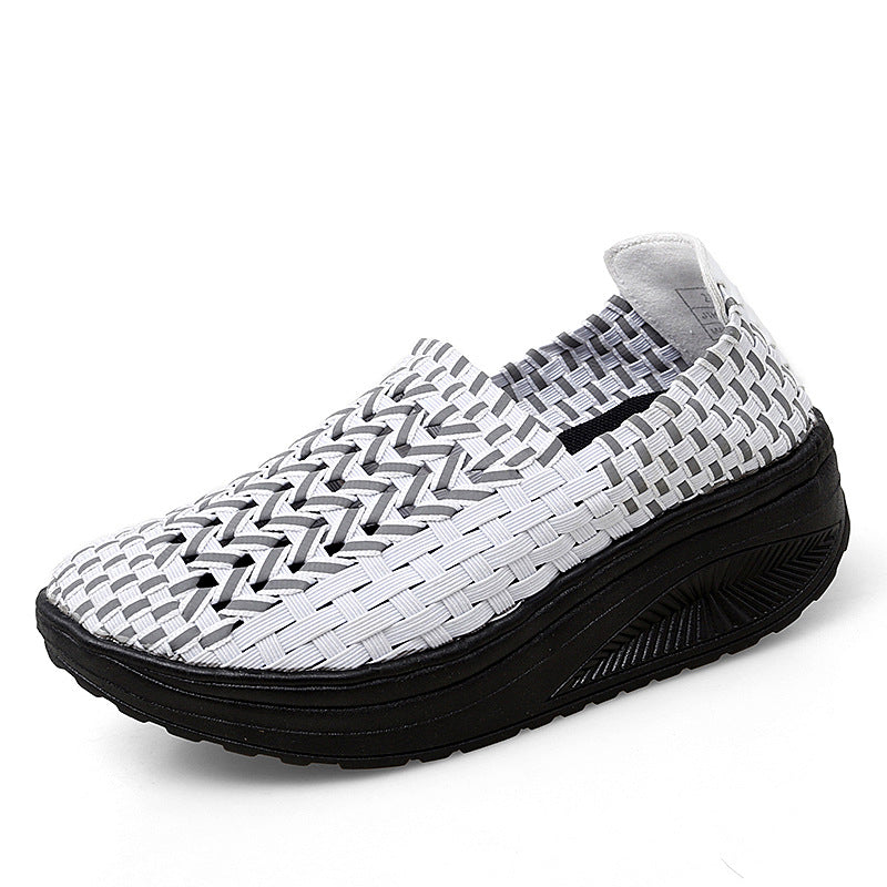 Damen Sportliche Slipper mit atmungsaktivem Netzgewebe und rutschfester Sohle EB