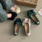Damen Ballerina-Schuhe mit eleganter Rüschendekoration EB