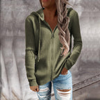 Damen Kapuzenjacke aus strukturiertem Material mit praktischen Taschen EB