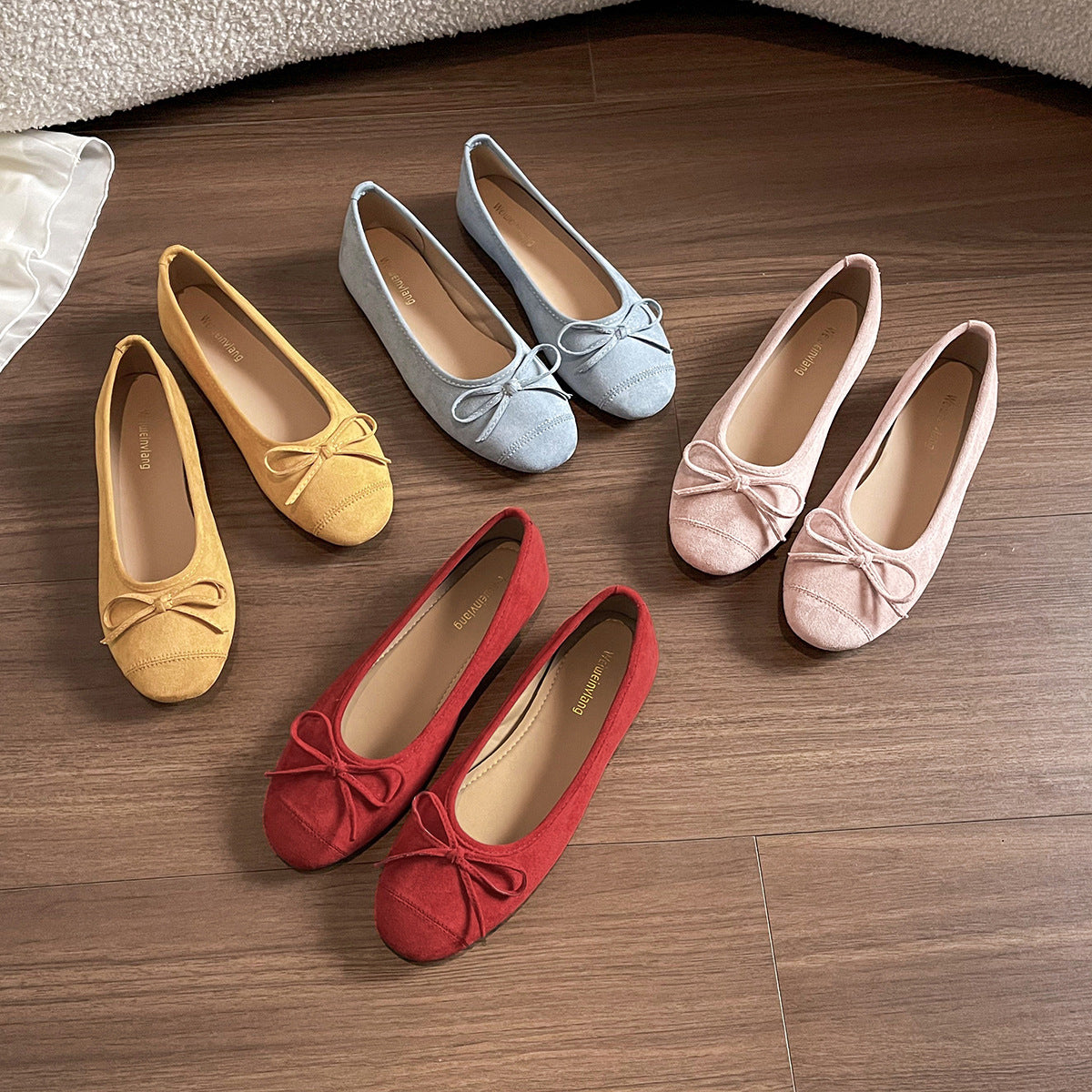 Damen Ballerinas mit süßem Schleifendetail EB