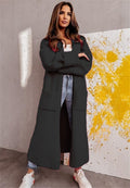 Damen lässiger Strickmantel mit tiefen Taschen und offenem Schnitt EB