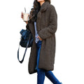 Damen Kuschelige manteau aus Teddy-Fleece EB