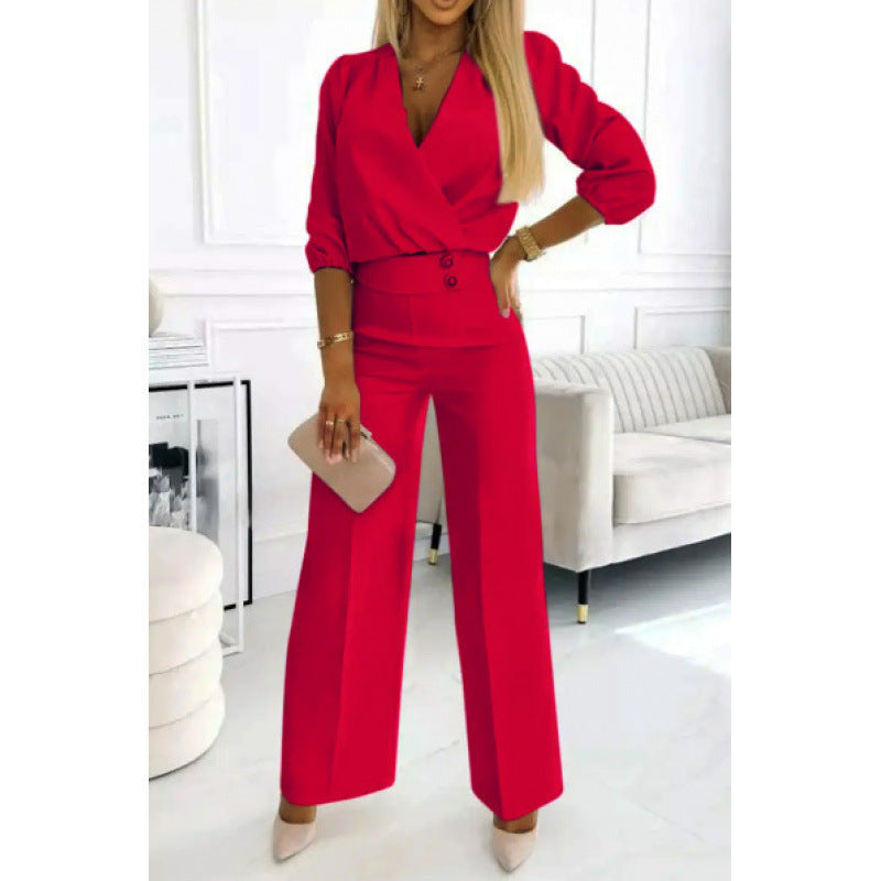 Eleganter Jumpsuit mit weitem Bein